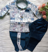 Boys FireFly Premium Indo Western 2 in 1 Kurta Set - Dhoti & Pant Included