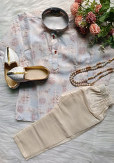Boys Mountain Mist Kurta set - Chain and Shoes Included