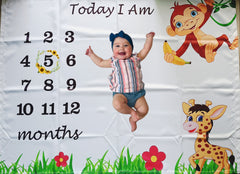 BABY MILESTONE BLANKET - Jungle Theme