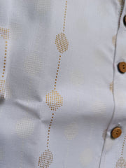 Boys White Cotton kurta set