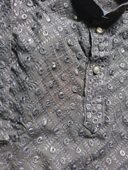 Boys Georgette Black Kurta set - Chain and Shoes Included
