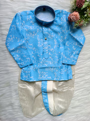 Boys IndoWestern kurta Dhoti set - Blue