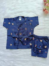BOYS SHORT SLEEVE SHIRT & SHORTS SET - Navy Blue