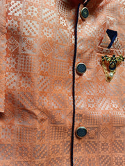 Boys Indo Western kurta Dhoti set - Midnight Ember