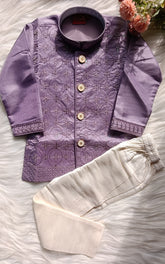 Boys Opera Lavender Premium Indo Western Set