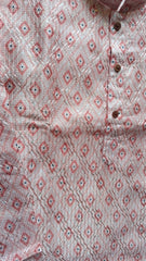 Boys Raspberry Pink Kurta set - Chain Included