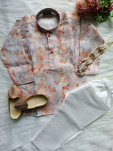 Boys Classic Kurta set - Chain and Shoes Included