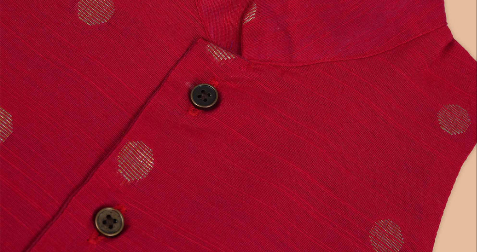 Infants  Classic Red silk  Dhoti Set