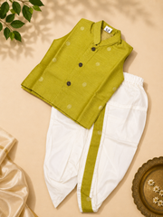 Infants classic pista green dhoti set