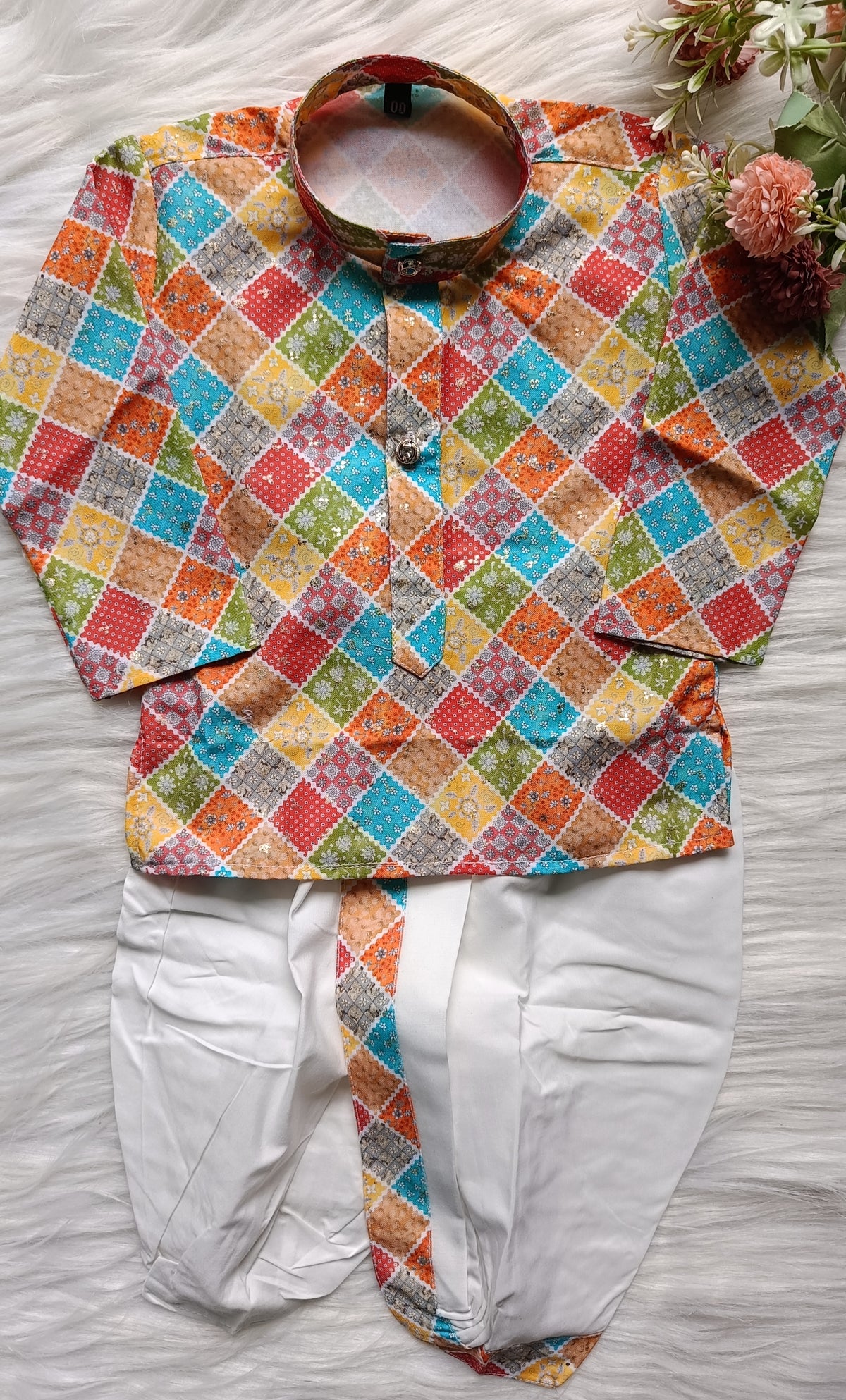 Boys MutiColor  Dhoti Set