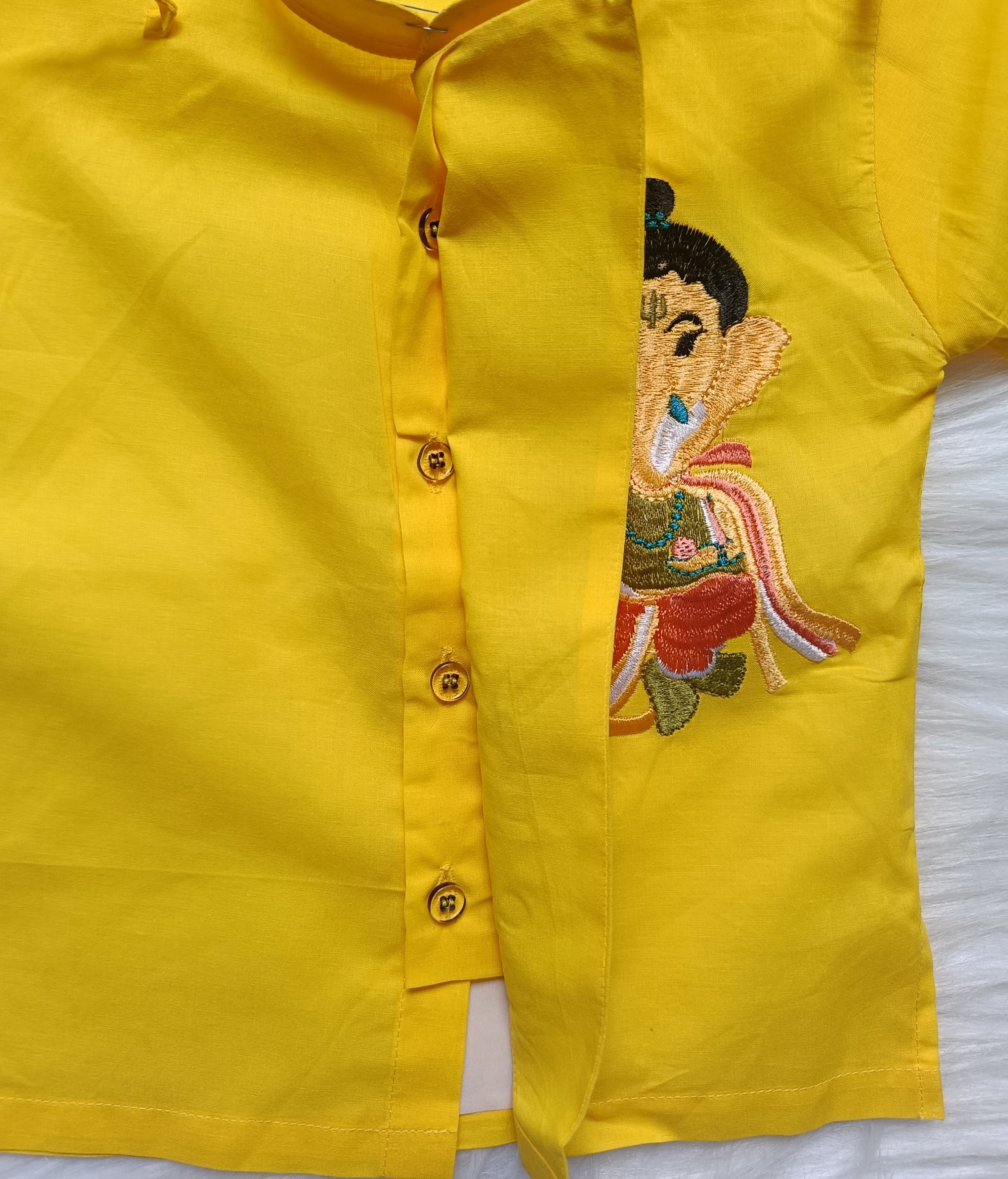 Boys  Ganesh embroidery Dhoti Set