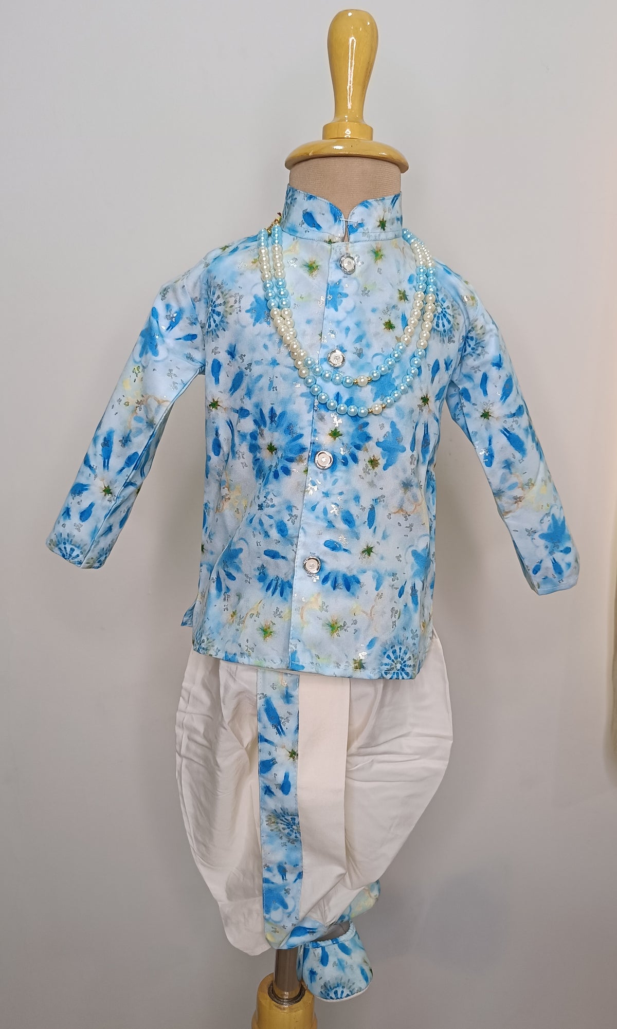 Boys Nawab Dhoti  set - Chain and Shoes Included