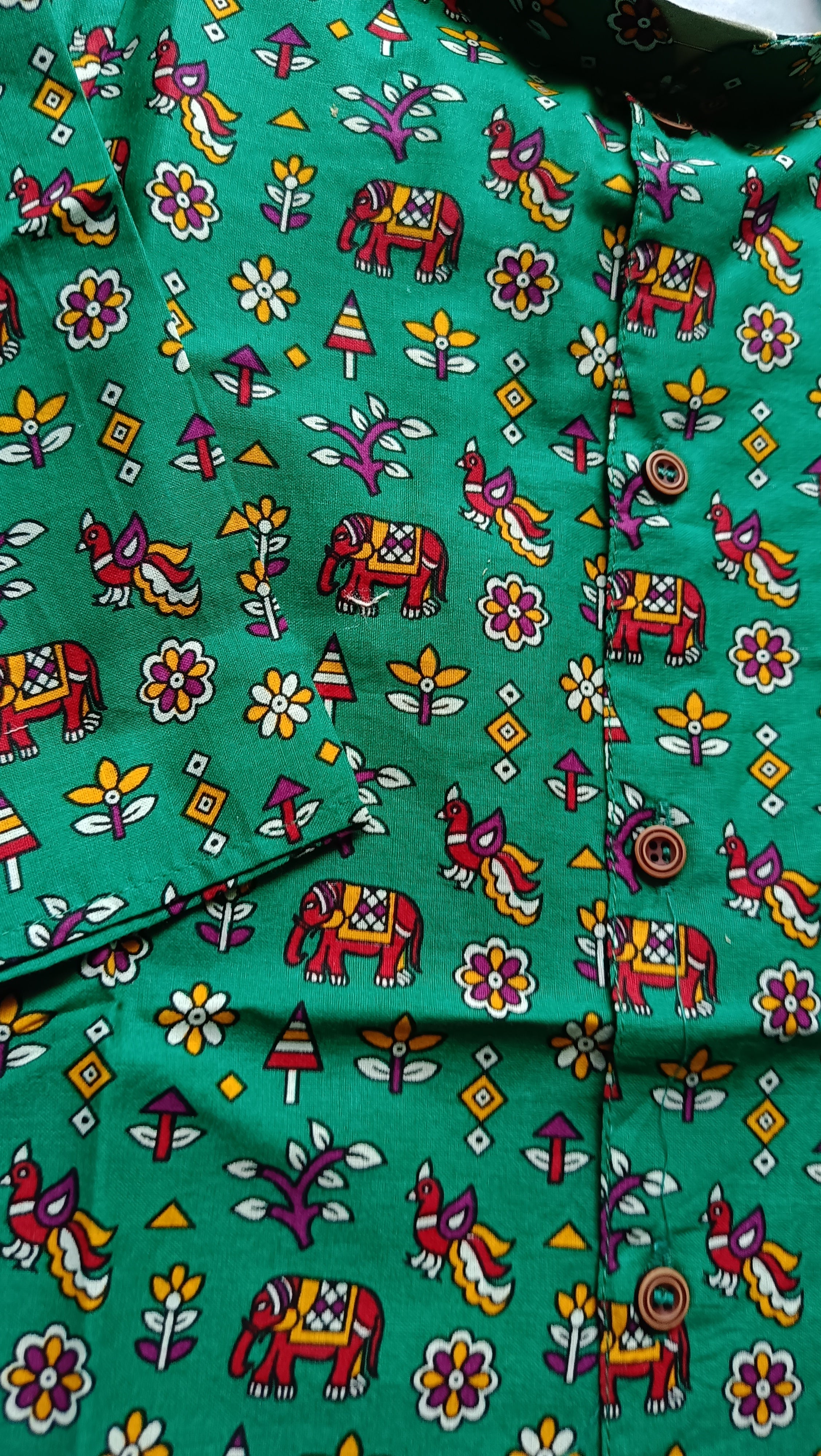 Greenmulticolor kurtaset details 