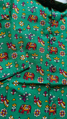 Greenmulticolor kurtaset details 