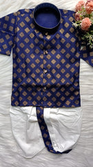 Boys Nile Blue Dhoti Set