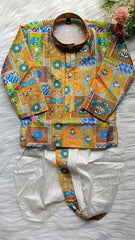 Boys Golden Yellow Dhoti Set