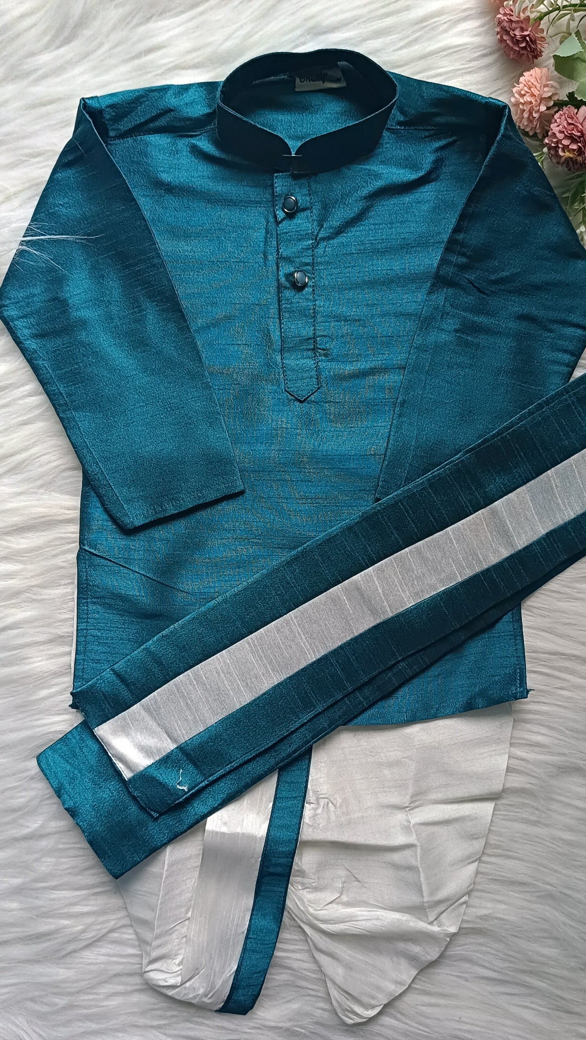 Boys light Sea Green  Dhoti Kurta set - Kanduva