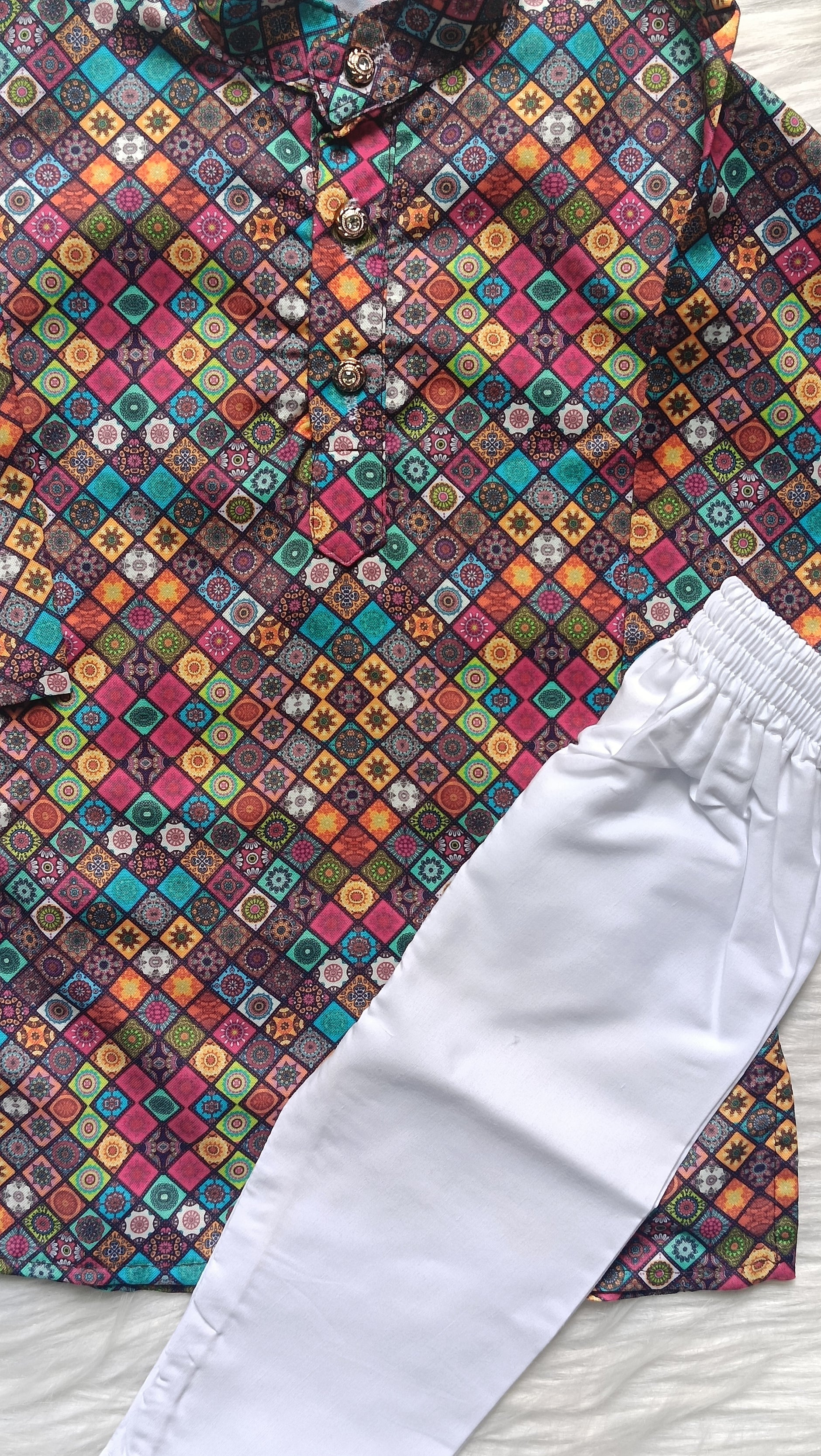 Boys copper brownish Kurta Set