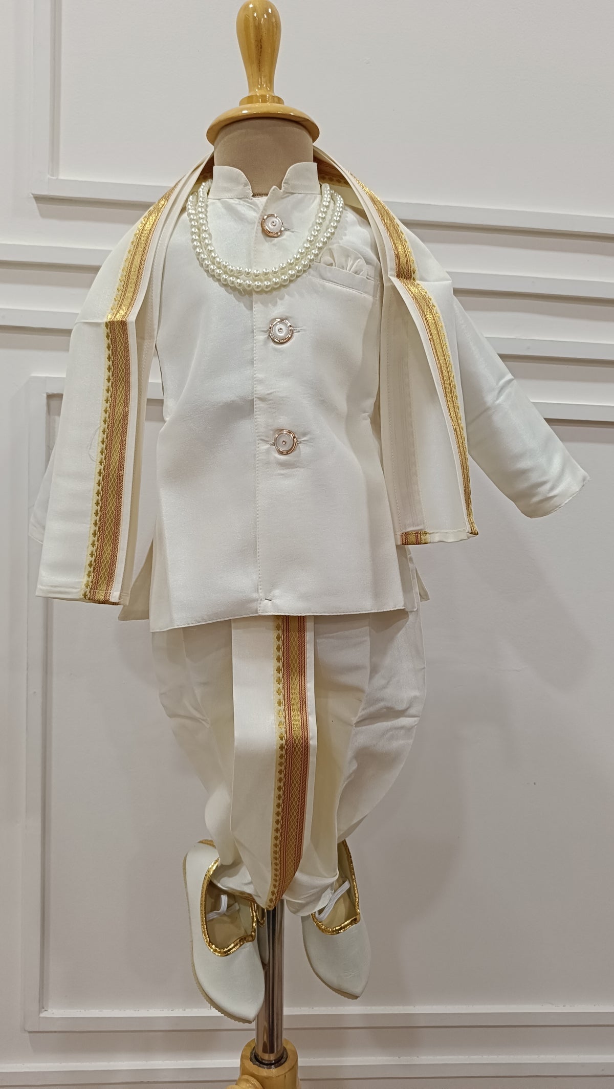 Infants Traditional forever Dhoti Set - Chain and Shoes Included