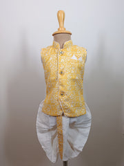 Golden Bloom Festive Dhoti Set
