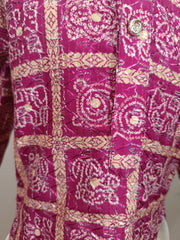 Boys Premium Magenta Traditional Elephant Motif Set- Dhoti & Pant Included