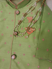 Infants little peach Traditional IndoWestern  set - Chain and shoes included