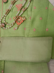 Infants little peach Traditional IndoWestern  set - Chain and shoes included