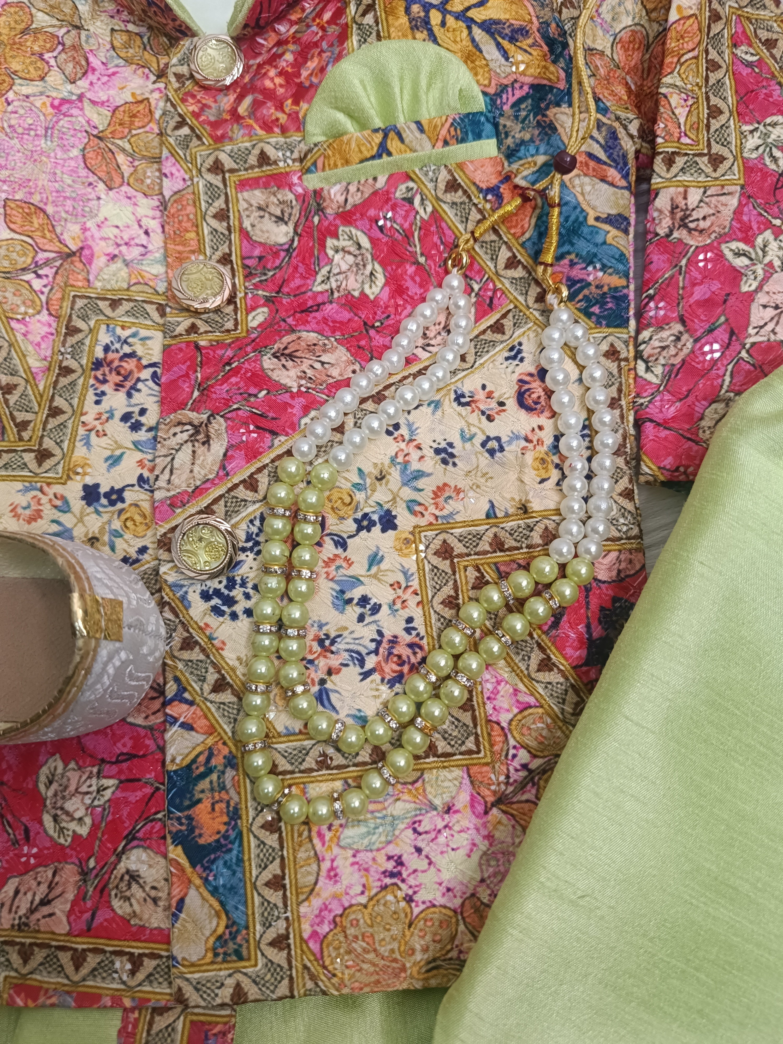 Mini Prince Dhoti Pant Combo - Shoes Chain Included