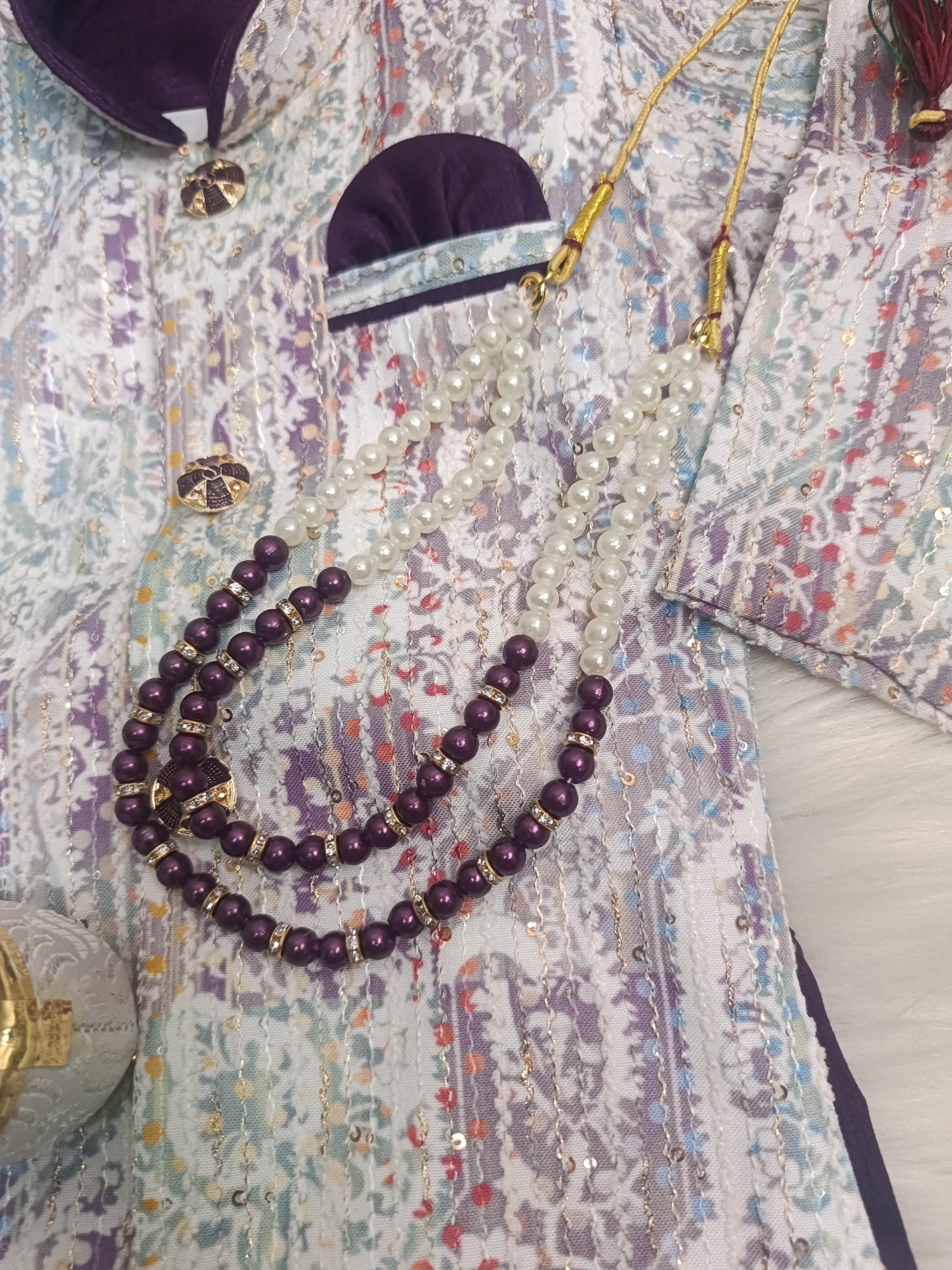 Mini Prince Dhoti Pant Combo - Shoes Chain Included