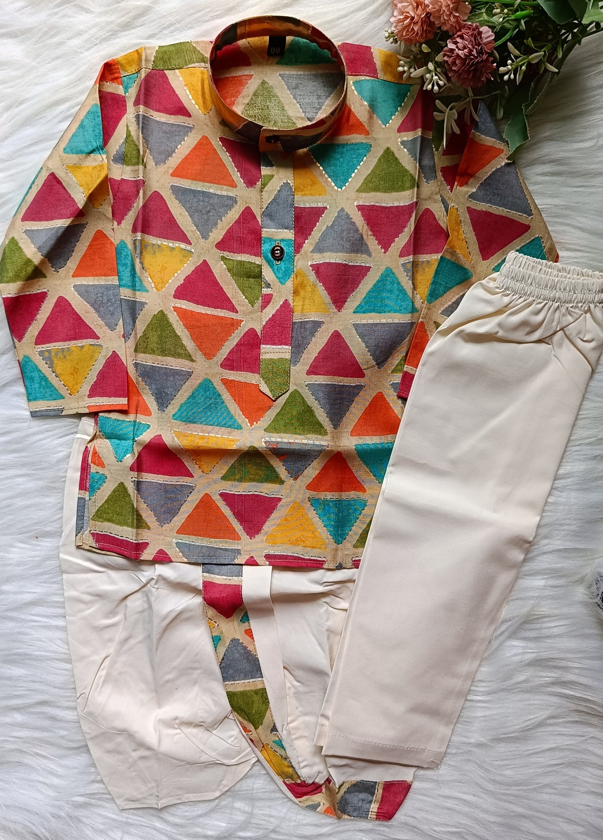 Boys Premium IndoWestern MultiColor Set- Dhoti & Pant Included