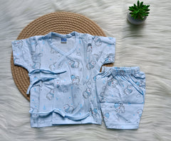 Infant Girl Boy Bundy Suit Set - Cyan Blue