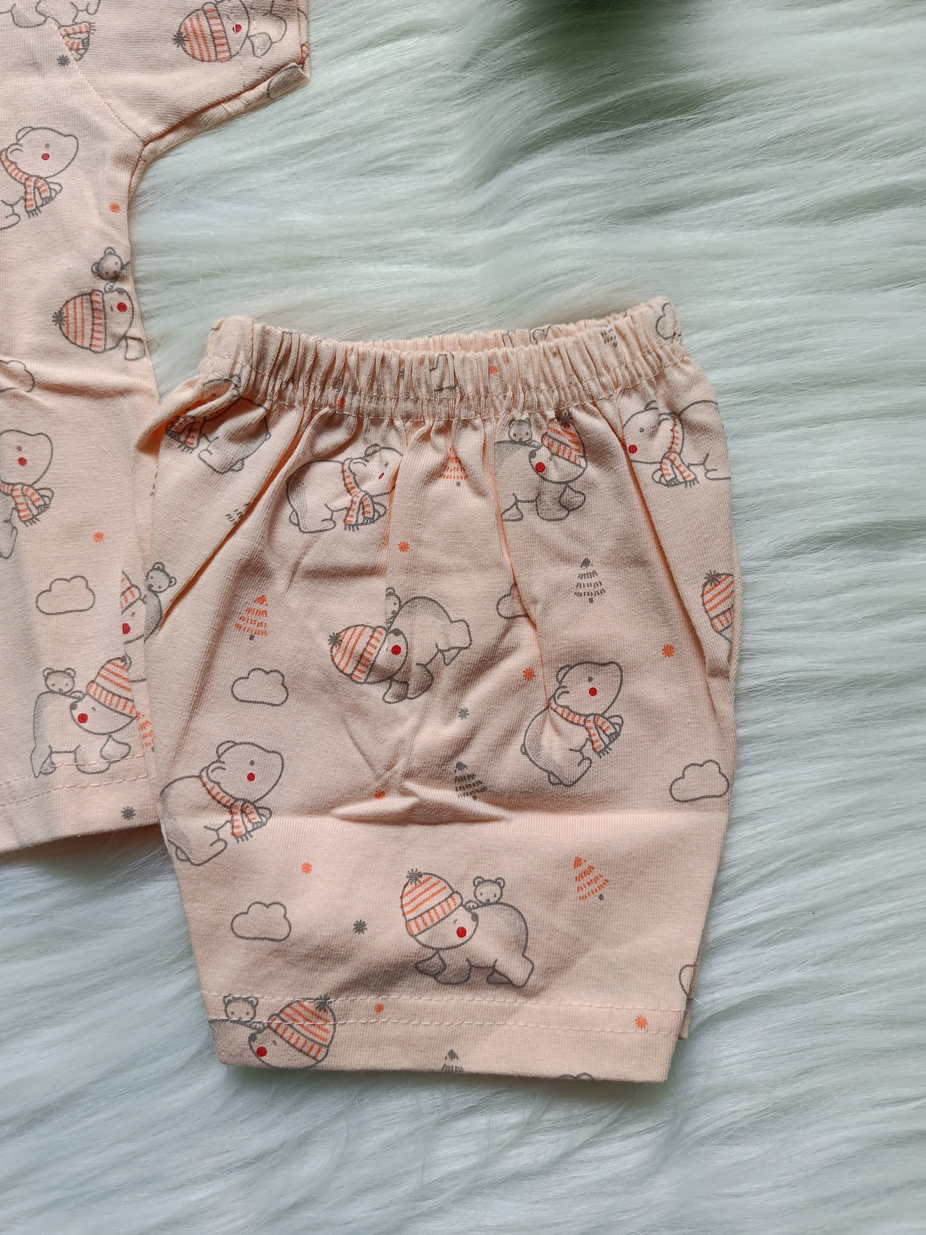 Infant Girl Boy Bundy Suit Set - Peach