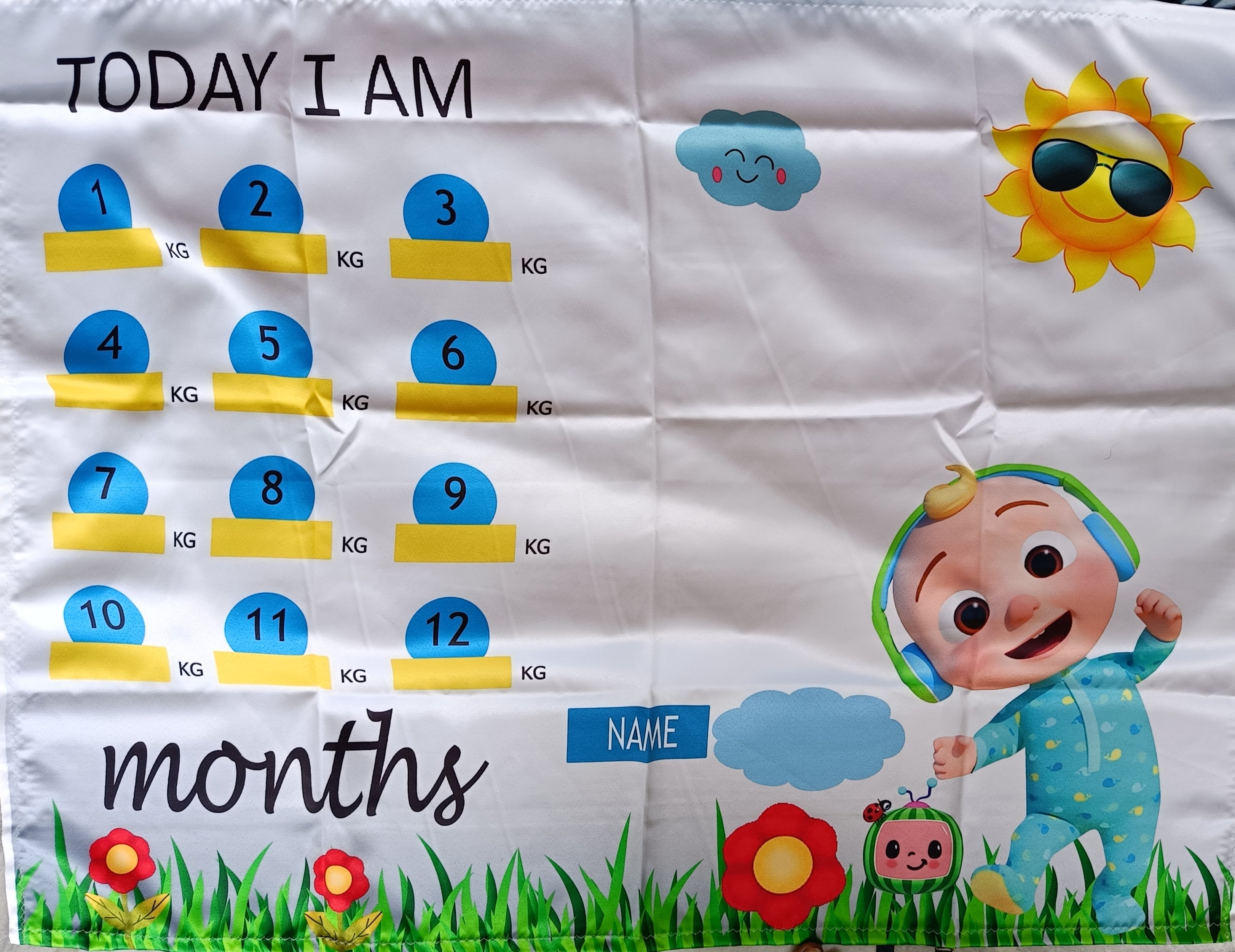 BABY MILESTONE BLANKET - Cocomelon Theme