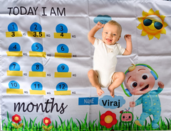 BABY MILESTONE BLANKET - Cocomelon Theme