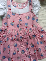 Frock Cupcake Print (Baby Pink)