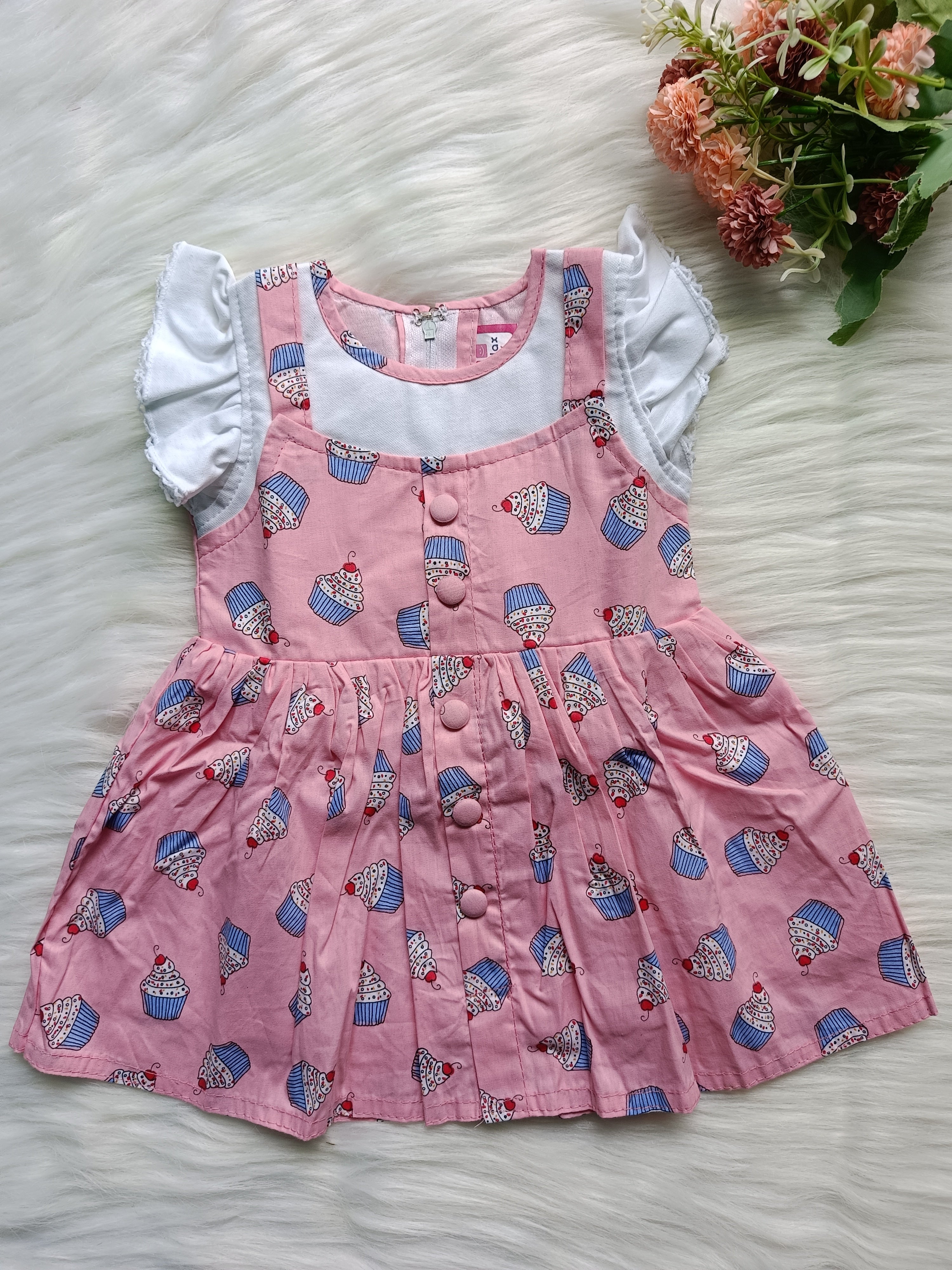 Frock Cupcake Print (Baby Pink)