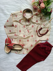 Boys -  Stark Maroon Kurta set