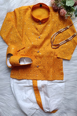 Boys Tiger Eye Dhoti set - Chain and Shoes Included