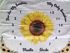 BABY MILESTONE BLANKET - Sunflower Theme